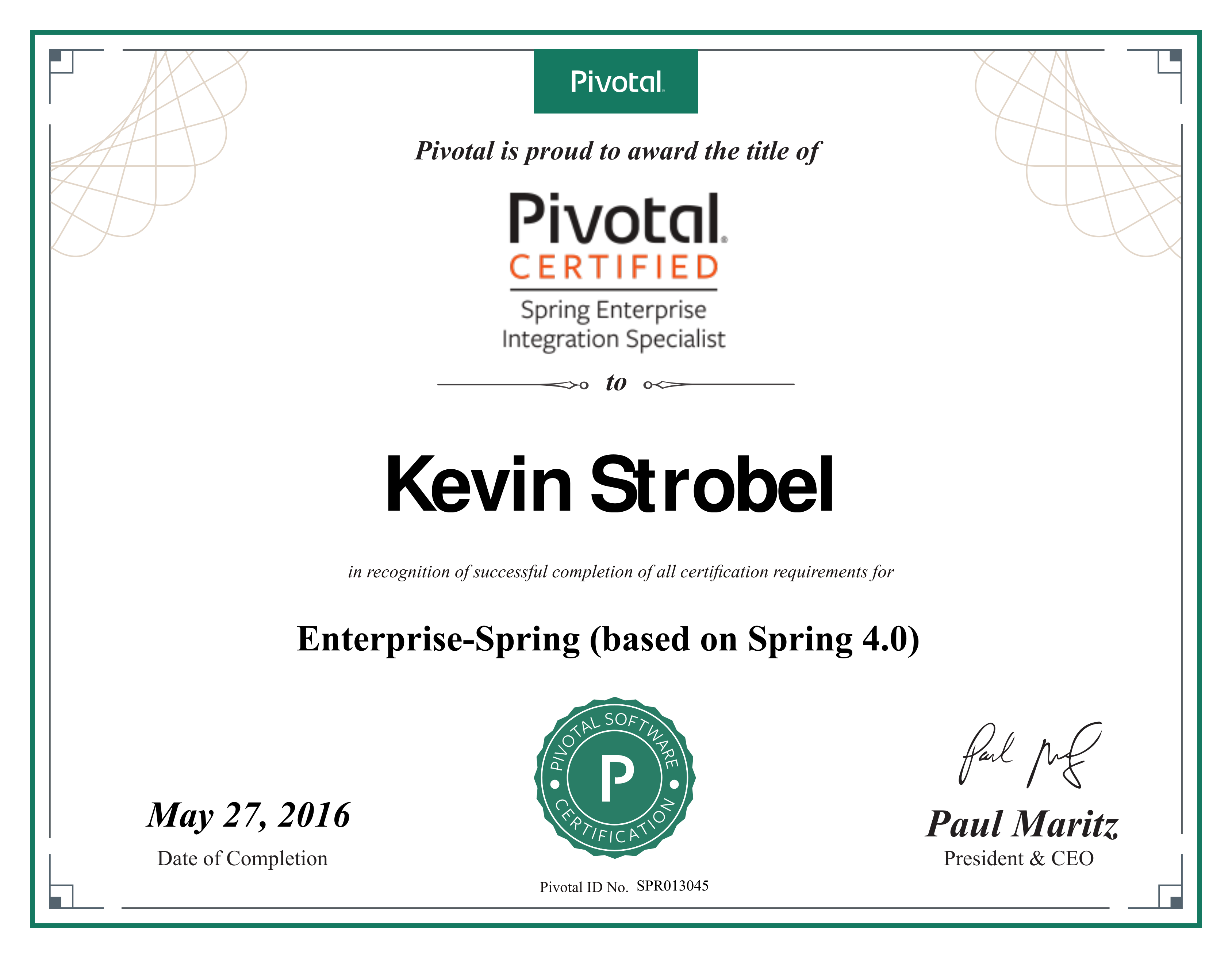 Pivotal® Certified Spring Enterprise Integration Specialist